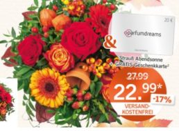 Lidl-Blumen: Parfum-Gutschein über 20 Euro zum Strauß ab 22,99 Euro