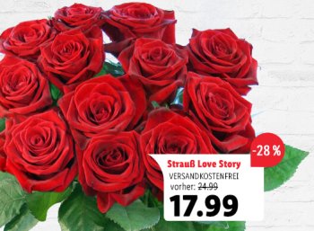 Lidl: Rosen-Spezial mit Blumensträußen ab 17,99 Euro frei Haus