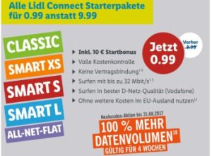 Knaller: Lidl Prepaidkarte mit 10 Euro Guthaben für 99 Cent frei Haus