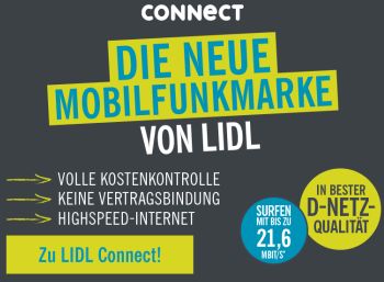 Lidl Connect: Discounter-Tarif im D-Netz zu Schnäppchenpreisen