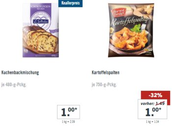 Lidl: Ein-Euro-Woche mit 17 Produkten für je einen Euro