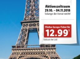 Lidl: Flixbus-Tickets für pauschal 12,99 Euro (einfache Fahrt) zu haben