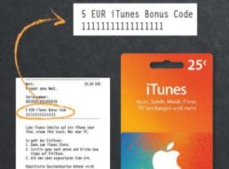 Lidl: iTunes-Guthaben von fünf Euro bei Kauf von 25-Euro-Guthabenkarte