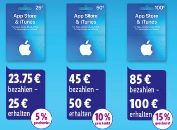 Lidl: iTunes-Guthabenkarten mit bis zu 15 Prozent Rabatt