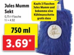 Lidl: Kühlmanschette beim Kauf von drei Mumm-Flaschen geschenkt