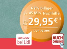 Lidl: Acht Stunden Nachhilfe via Schülerhilfe für 29,95 Euro