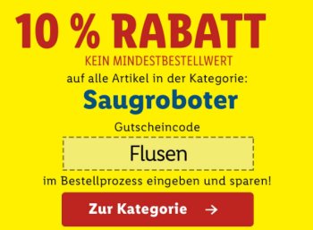 Lidl: Zehn Prozent Rabatt auf Staubsauger- und Wischroboter