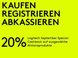 Logitech: 20 Prozent Cashback auf zahlreiche Aktionsprodukte