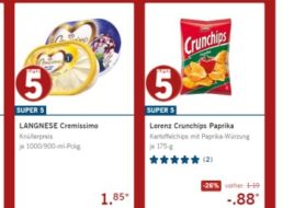 Lidl: Lagnnese Cremissimo und Lorenz Crunchips zu Schnäppchenpreisen