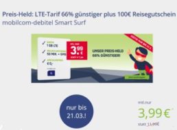 Knaller: LTE-Flat mit Freiminuten / -SMS dank Holidaycheck-Gutschein komplett gratis