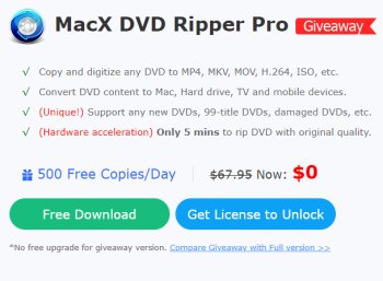 Gratis: MacX DVD Ripper Pro für kurze Zeit komplett gratis