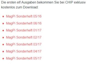 Chip: Elf Ausgaben von "MagPi" zum Gratis-Download