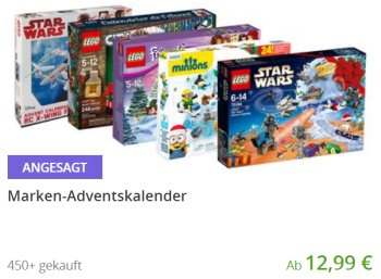 Groupon: Marken-Adventskalender ab 7,90 Euro plus Versand