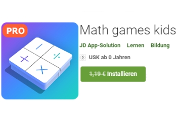 Gratis-App: "Math Game Kids" im Wert von 1,19 Euro für kurze Zeit kostenlos