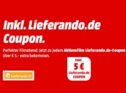 Gratis: Lieferando-Gutschein über 5 Euro zu ausgewählten Filmen