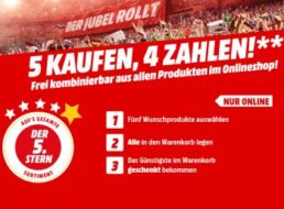 Mediamarkt: Fünf Artikel kaufen, nur vier bezahlen