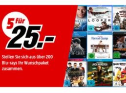 Mediamarkt: Fünf Filme nach Wahl für 25 Euro