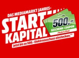 Mediamarkt: Gutscheine im Wert von bis zu 500 Euro zum Kauf geschenkt