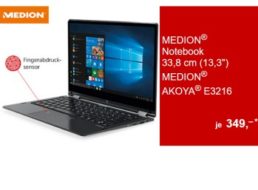 Aldi-Notebook: Convertible Medion Akoya E3216 mit Office 365