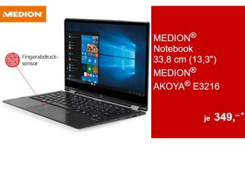 Aldi-Notebook: Convertible Medion Akoya E3216 mit Office 365