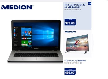 Aldi-Nord: Medion Akoya E7420 ab 25. Juli für 499 Euro