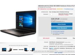 Medion-Notebook: Akoya E6422 mit 128 GByte SSD für 379,99 Euro