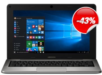 Sub-Notebook: Medion Akoya S2218 mit 64 GByte Flash-Speicher für 169,99 Euro