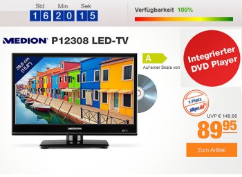 Plus: Einsteiger-TV mit Triple-Tuner und DVD-Player für 89,95 Euro