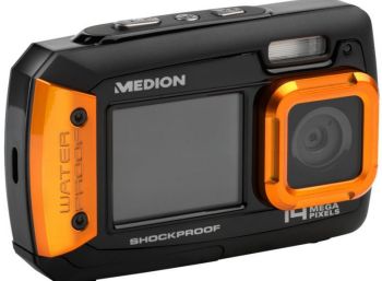 Wasserdichte Digicam Medion Life S43028 für 49,95 Euro