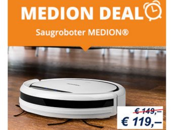 Medion: Staubsaugerroboter MD 16192 für 123,95 Euro frei Haus