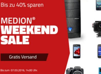 Medion: Artikel ab 4,95 Euro frei Haus im Weekend-Sale