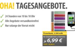 CM3: Powerbank mit 2200 mAh für 6,99 Euro frei Haus via Meinpaket