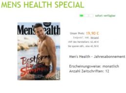 Mens Health: Jahresabo zum Schnäppchenpreis von 19,90 Euro