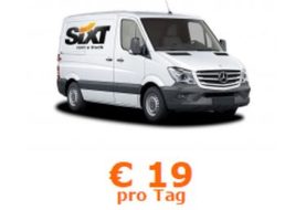 Sixt: Mercedes Sprinter für 19 Euro am Tag mieten