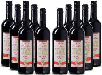 Exklusiv: Zwölferpaket "Baron d'Emblème - Merlot" für 39,96 Euro frei Haus