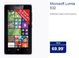 Aldi-Nord: Dual-SIM-Smartphone Lumia 532 mit 10 Euro Guthaben für 69,99 Euro