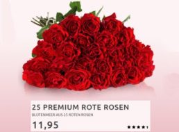 Mifora: 25 rote Rosen für 16,90 Euro frei Haus