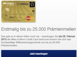 Gratis: 15.000 Meilen und Avis-Voucher zur Miles & More Credit Card Gold