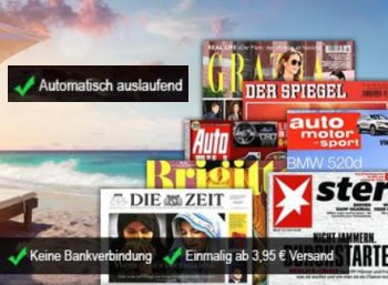 Mini-Abo: Sieben verschiedene Zeitschriften mit automatischem Ende ab 3,95 Euro