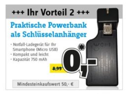 Gratis: Powerbank bei Conrad ab 50 Euro Bestellwert geschenkt