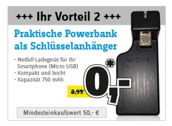 Powerbank bei Conrad ab 50 Euro Bestellwert geschenkt