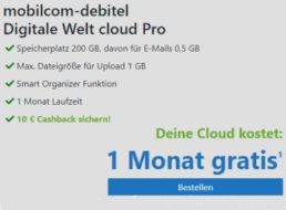 Knaller: Cloud-Angebot mit Gratis-Monat und 10 Euro Cashback