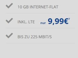 Modeo: Datenflat mit 10 GByte und LTE-Speed für 9,99 Euro