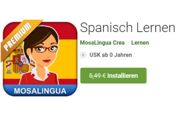 Gratis: MosaLingua Premium Spanisch für 0 statt 5,49 Euro