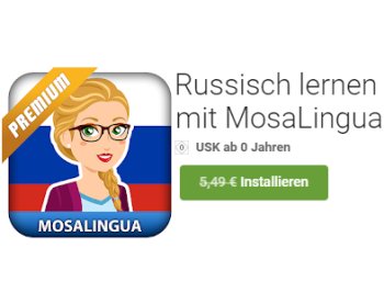 Gratis: App "Russisch lernen mit MosaLingua" für 0 statt 5,49 Euro