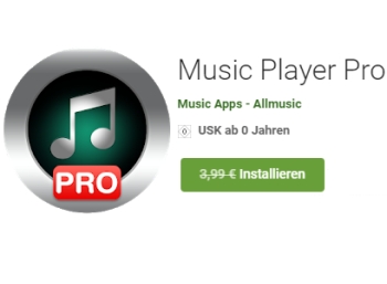 Gratis: "Music Player Pro" bei Google für kurze Zeit zum Nulltarif