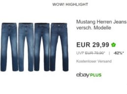 Mustang: Jeans für 29,99 Euro frei Haus in 10 Farben