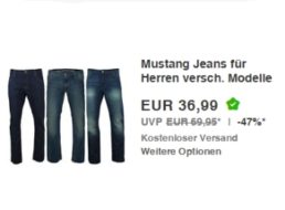 Mustang: Jeans für 36,99 Euro frei Haus via Ebay