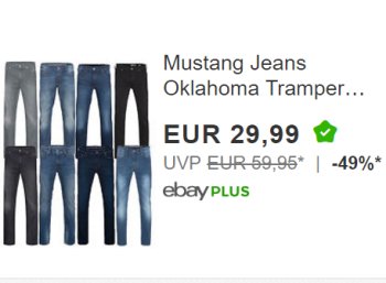 Mustang: Jeans "Oklahoma Tramper" für 29,99 Euro frei Haus via Ebay