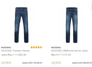 Outlet46: Mustang-Jeans ab 29,99 Euro frei Haus